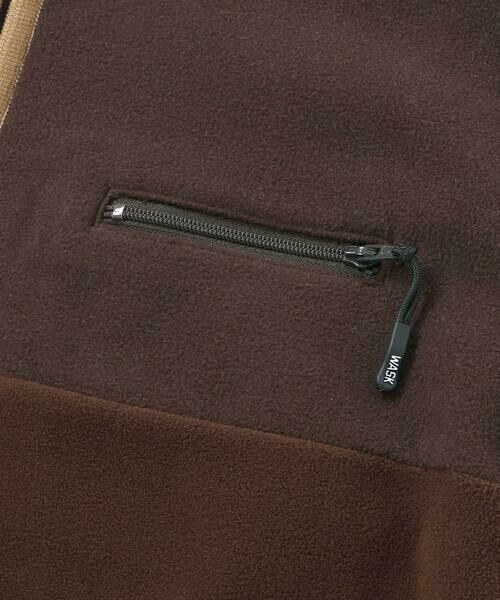 WASK / ワスク スウェット | 配色ハーフジップフリースプルオーバー(110~160cm) | 詳細11