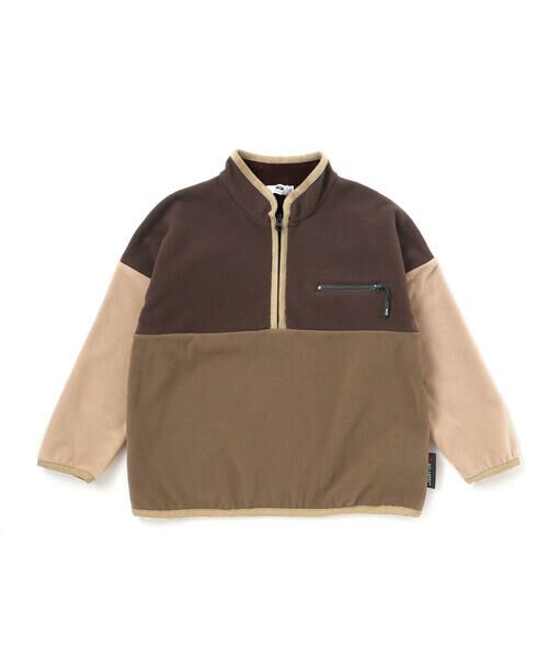 WASK / ワスク スウェット | 配色ハーフジップフリースプルオーバー(110~160cm) | 詳細7