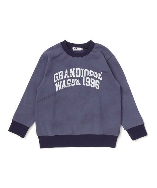 WASK/ワスク 変形切り替えロゴトレーナー(110~160cm) ネイビー 160cm