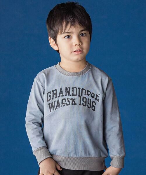 WASK/ワスク 変形切り替えロゴトレーナー(110~160cm) ブルー 110cm