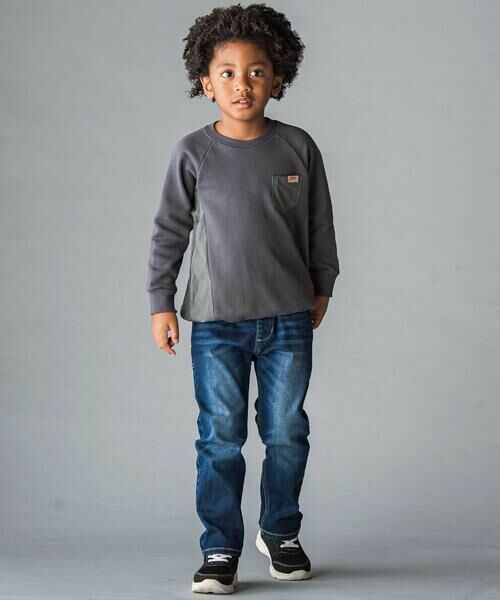 WASK / ワスク その他パンツ | BIGポケット裏起毛ストレッチデニムパンツ(100~160cm) | 詳細2