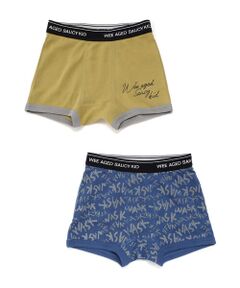 WASK / ワスク その他インナー・ルームウェア | 無地＆ロゴ柄２Pショーツ(100~160cm)