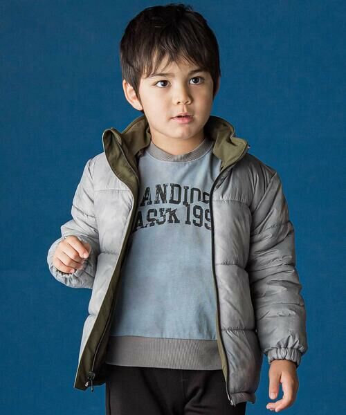 WASK / ワスク ノーカラージャケット | リップストップ&タイダイリバーシブルジャケット(110~160cm) | 詳細2