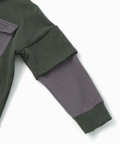 WASK / ワスク スウェット | レイヤード風BIGフーディトレーナー(110~160cm) | 詳細8