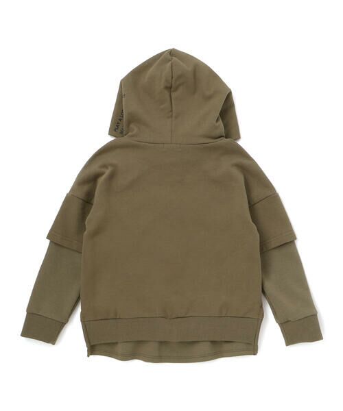 WASK / ワスク スウェット | レイヤード風BIGフーディトレーナー(110~160cm) | 詳細17