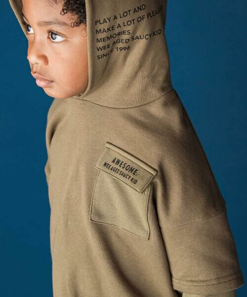 WASK / ワスク スウェット | レイヤード風BIGフーディトレーナー(110~160cm) | 詳細15