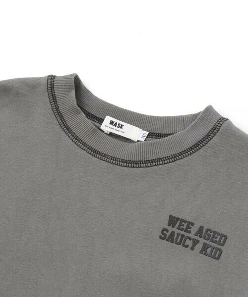 WASK / ワスク スウェット | ロゴプリント配色ステッチBIGトレーナー(110~160cm) | 詳細9