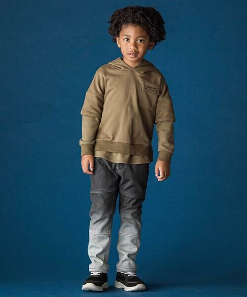 WASK / ワスク チノ・ワークパンツ | グラデーションボンディングデニムパンツ(110~160cm) | 詳細2