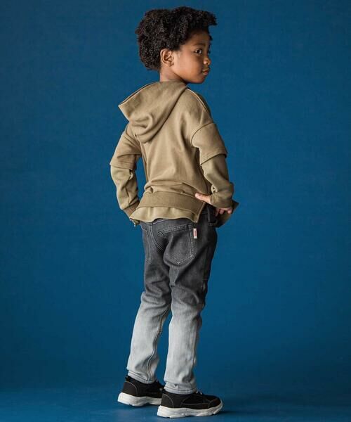 WASK / ワスク チノ・ワークパンツ | グラデーションボンディングデニムパンツ(110~160cm) | 詳細3