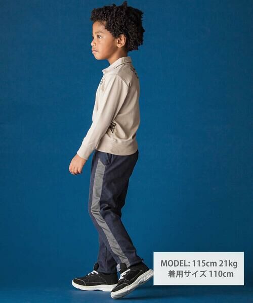 WASK / ワスク チノ・ワークパンツ | サイド切り替えストレッチトレートパンツ(110~160cm) | 詳細1