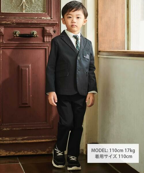 WASK / ワスク テーラードジャケット | ファスナーポケットハイストレッチアシンメトリージャケット(110~160cm) | 詳細1