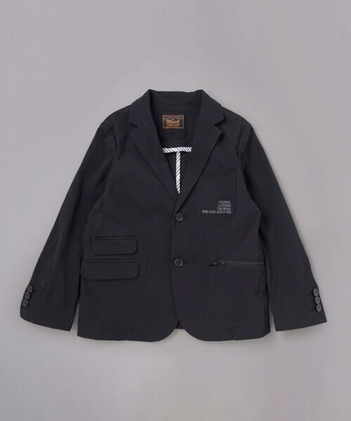 WASK / ワスク テーラードジャケット | ファスナーポケットハイストレッチアシンメトリージャケット(110~160cm) | 詳細3