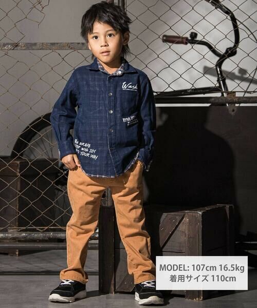 WASK / ワスク シャツ・ブラウス | リバーシブルガーゼチェックシャツ(110~160cm) | 詳細1