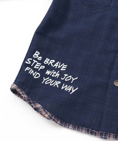 WASK / ワスク シャツ・ブラウス | リバーシブルガーゼチェックシャツ(110~160cm) | 詳細16