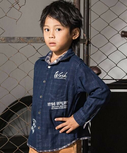 WASK / ワスク シャツ・ブラウス | リバーシブルガーゼチェックシャツ(110~160cm) | 詳細2