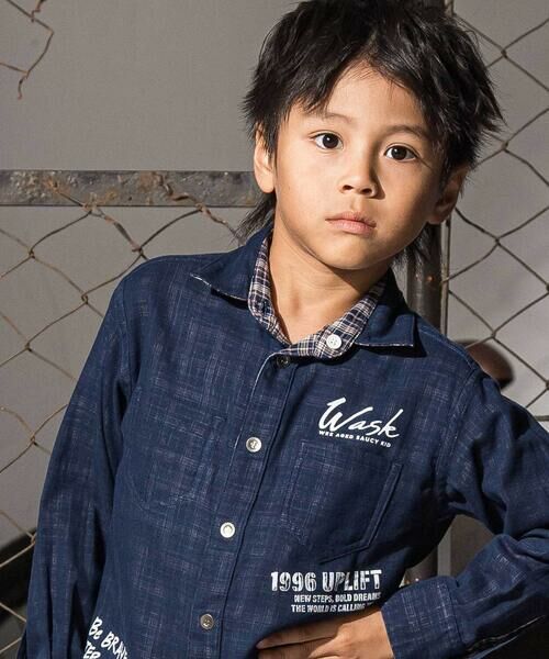 WASK / ワスク シャツ・ブラウス | リバーシブルガーゼチェックシャツ(110~160cm) | 詳細3