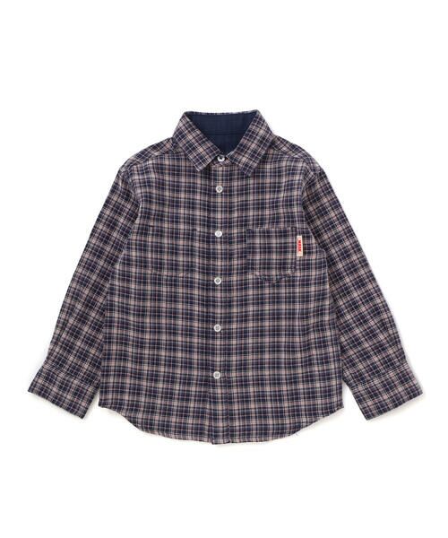 WASK / ワスク シャツ・ブラウス | リバーシブルガーゼチェックシャツ(110~160cm) | 詳細5