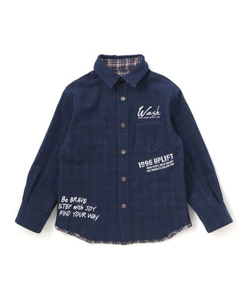 WASK / ワスク シャツ・ブラウス | リバーシブルガーゼチェックシャツ(110~160cm) | 詳細7