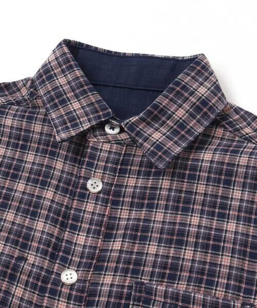 WASK / ワスク シャツ・ブラウス | リバーシブルガーゼチェックシャツ(110~160cm) | 詳細9