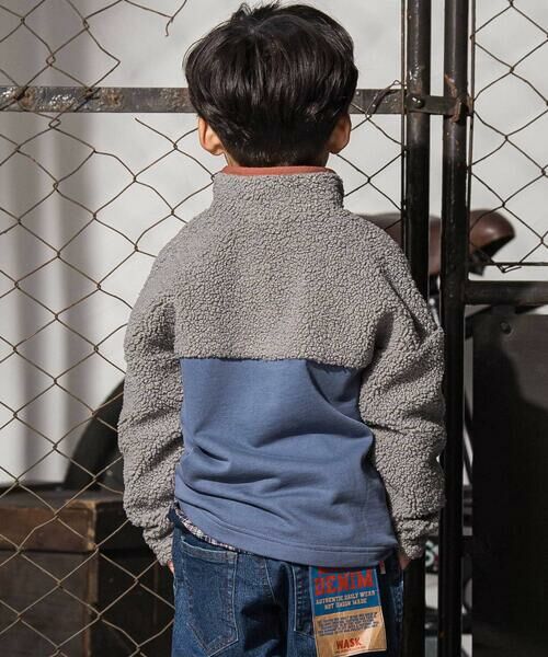 WASK / ワスク スウェット | ボア切り替えハーフジップトレーナー(110~160cm) | 詳細2