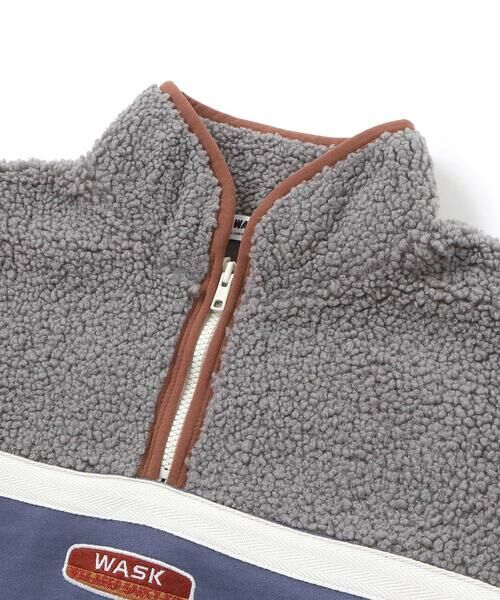 WASK / ワスク スウェット | ボア切り替えハーフジップトレーナー(110~160cm) | 詳細6