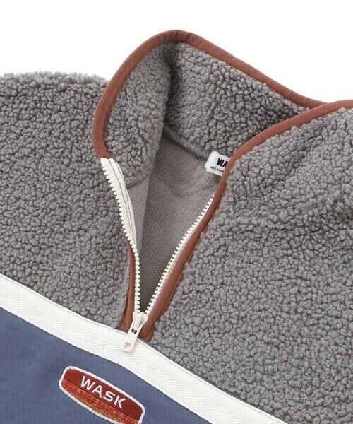 WASK / ワスク スウェット | ボア切り替えハーフジップトレーナー(110~160cm) | 詳細7