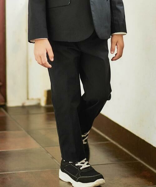 WASK / ワスク その他パンツ | テーパードパンツナイロンハイストレッチ(110~160cm)(ブラック)