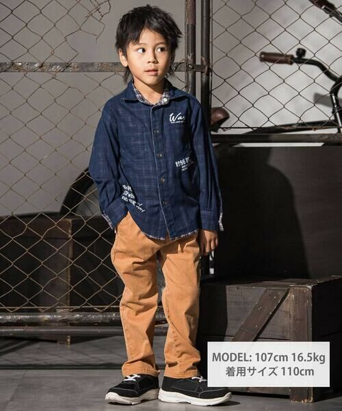 WASK / ワスク チノ・ワークパンツ | ロゴ刺しゅうストレッチツイルパンツ(110~160cm) | 詳細6