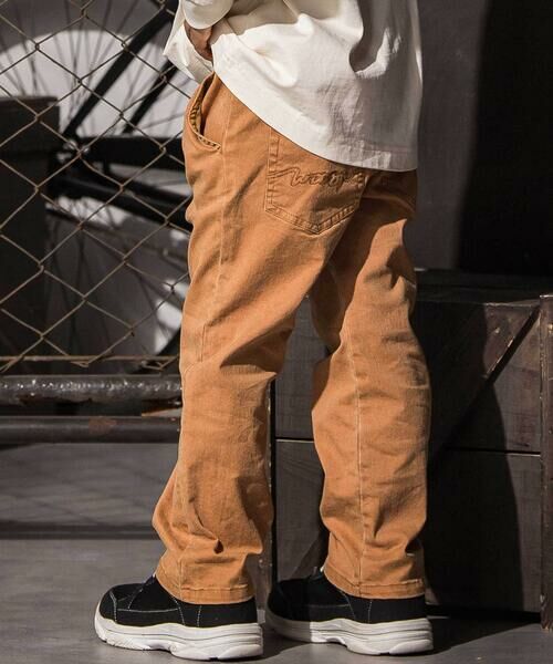WASK / ワスク チノ・ワークパンツ | ロゴ刺しゅうストレッチツイルパンツ(110~160cm) | 詳細8