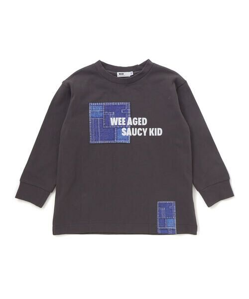 WASK / ワスク Tシャツ | デニム風プリントバスク天竺BIGTシャツ(110~160cm) | 詳細5