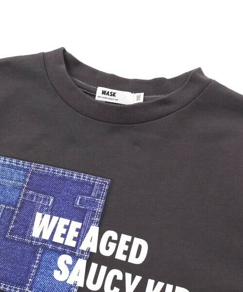 WASK / ワスク Tシャツ | デニム風プリントバスク天竺BIGTシャツ(110~160cm) | 詳細7