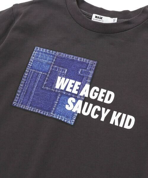 WASK / ワスク Tシャツ | デニム風プリントバスク天竺BIGTシャツ(110~160cm) | 詳細8