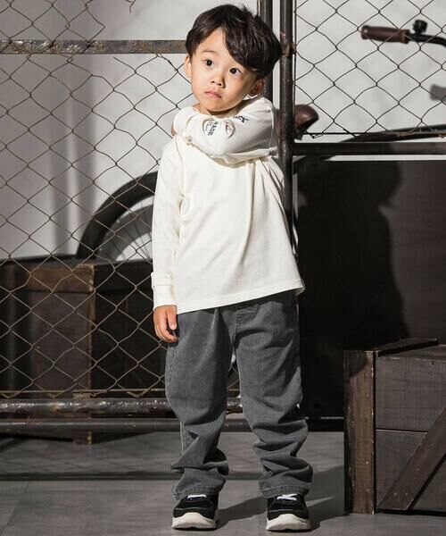 WASK / ワスク Tシャツ | アシンメトリー重ね着風BIGミニ裏毛＆ロングTシャツセット(110~160cm) | 詳細2