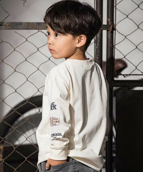 WASK / ワスク Tシャツ | アシンメトリー重ね着風BIGミニ裏毛＆ロングTシャツセット(110~160cm) | 詳細3