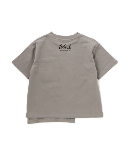 WASK / ワスク Tシャツ | アシンメトリー重ね着風BIGミニ裏毛＆ロングTシャツセット(110~160cm) | 詳細13