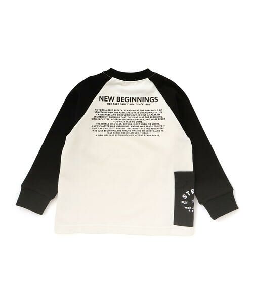 WASK / ワスク スウェット | バイカラーラグランロゴBIGトレーナー(110~160cm) | 詳細5