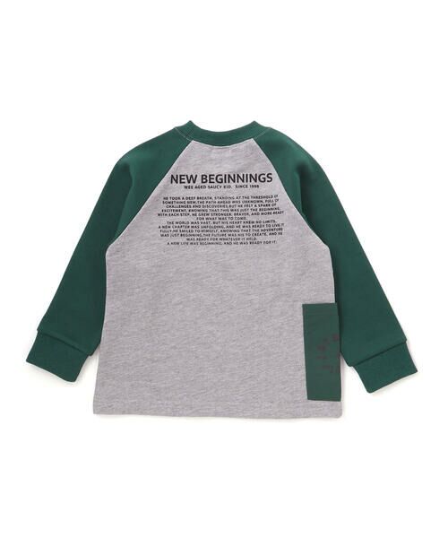 WASK / ワスク スウェット | バイカラーラグランロゴBIGトレーナー(110~160cm) | 詳細10