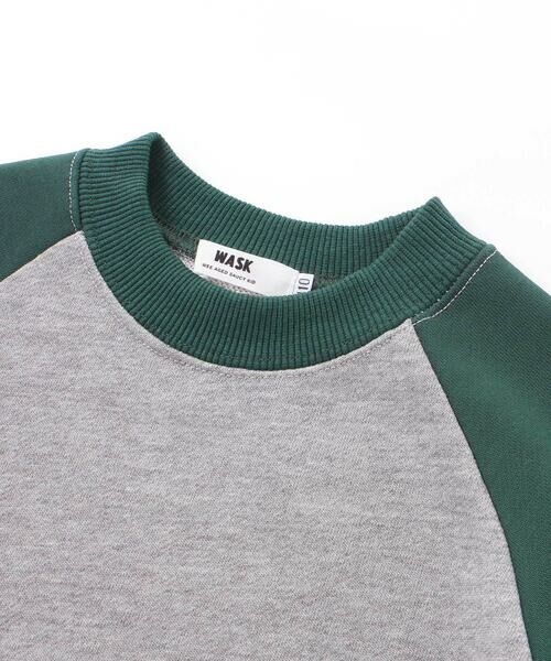 WASK / ワスク スウェット | バイカラーラグランロゴBIGトレーナー(110~160cm) | 詳細11