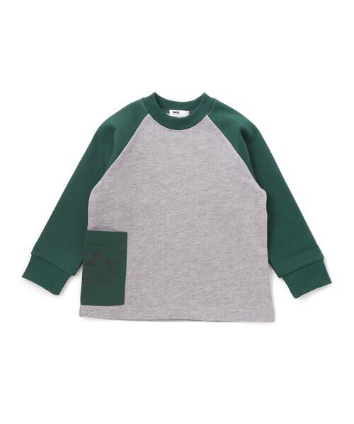 WASK / ワスク スウェット | バイカラーラグランロゴBIGトレーナー(110~160cm) | 詳細9