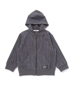 WASK / ワスク パーカー | ムラ柄ロゴ刺しゅう・ボンディングパーカー(110~160cm)