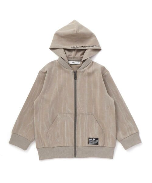 WASK / ワスク パーカー | ムラ柄ロゴ刺しゅう・ボンディングパーカー(110~160cm) | 詳細4