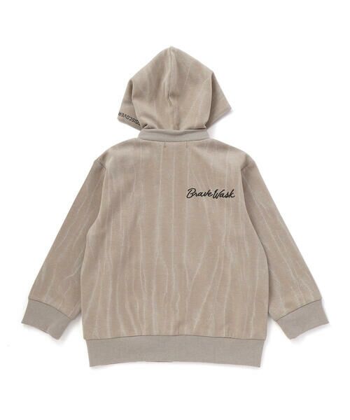 WASK / ワスク パーカー | ムラ柄ロゴ刺しゅう・ボンディングパーカー(110~160cm) | 詳細5