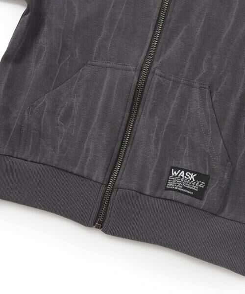 WASK / ワスク パーカー | ムラ柄ロゴ刺しゅう・ボンディングパーカー(110~160cm) | 詳細14