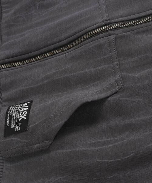 WASK / ワスク パーカー | ムラ柄ロゴ刺しゅう・ボンディングパーカー(110~160cm) | 詳細15