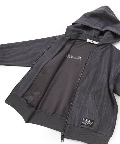 WASK / ワスク パーカー | ムラ柄ロゴ刺しゅう・ボンディングパーカー(110~160cm) | 詳細17
