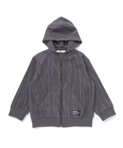 WASK / ワスク パーカー | ムラ柄ロゴ刺しゅう・ボンディングパーカー(110~160cm) | 詳細6