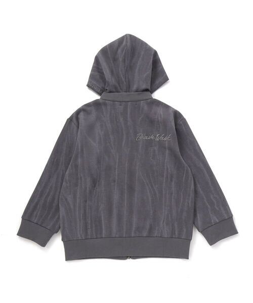 WASK / ワスク パーカー | ムラ柄ロゴ刺しゅう・ボンディングパーカー(110~160cm) | 詳細7