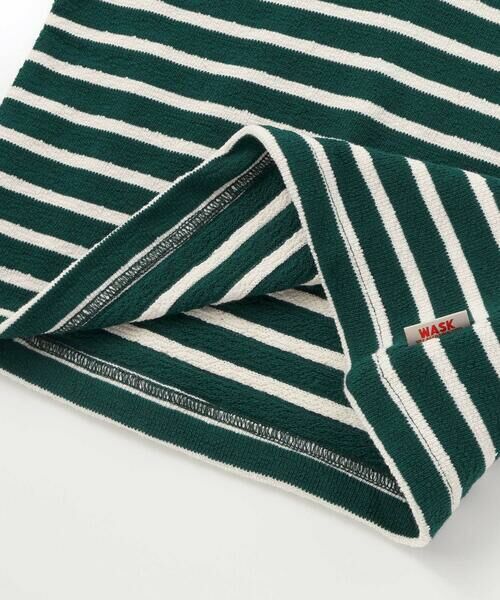WASK / ワスク Tシャツ | スキッパーネック ボーダープレッピーBIGポロシャツ(100~160cm) | 詳細10