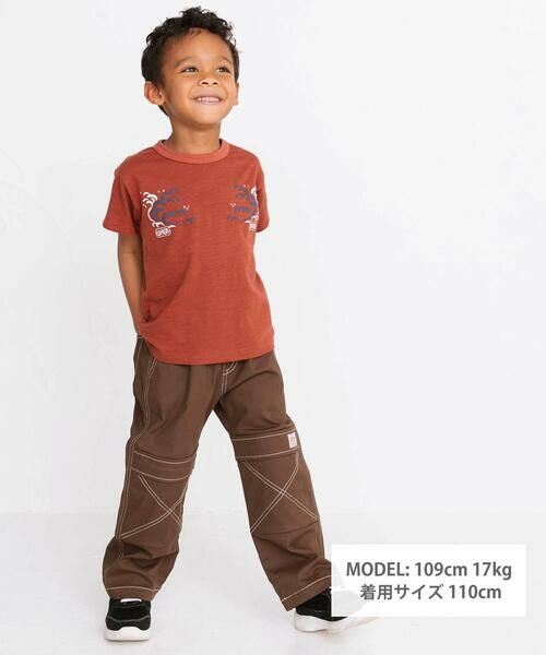 WASK / ワスク その他パンツ | アーカイブ配色ステッチ ワイドストレッチパンツ(110~160cm) | 詳細3