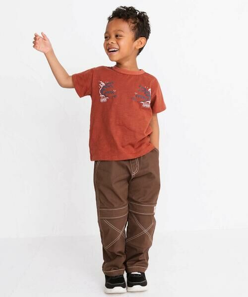 WASK / ワスク その他パンツ | アーカイブ配色ステッチ ワイドストレッチパンツ(110~160cm) | 詳細5